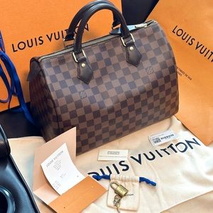 🆕🥰 Authentic Louis Vuitton Speedy 30 Damier Ebene